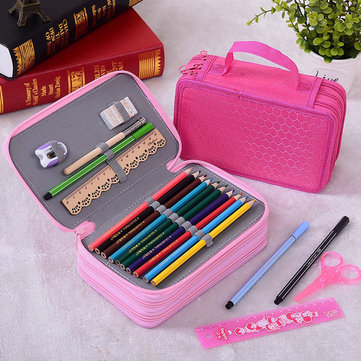 Colors Portable Drawing Sketching Pencils Pen Case Holder Bag for 72pcs Pencils