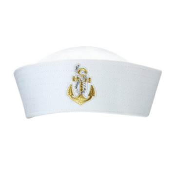 White Sailor Ship Captain Navy Marine Hat Nautical Fancy Dress Cosplay Cap