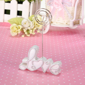 Wedding Party Table Place Name Number Menu Photo Card Love Clip Stand Holder