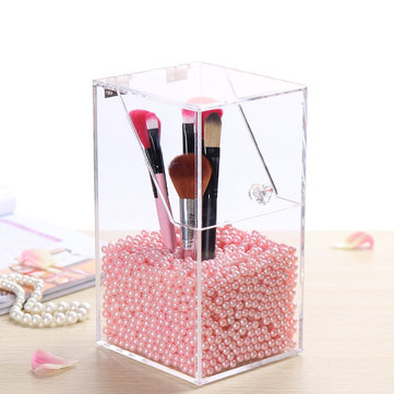 Acrylic Clear Storage Container Dustproof Makeup Case Box Cosmetic Brush Holder Organizer