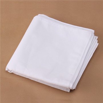 12pcs Men Women Plain White Cotton Handkerchiefs Solid Wedding Hankies