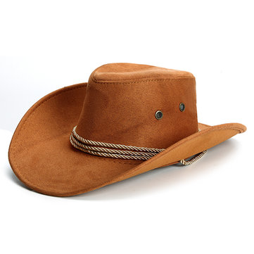 Men Women Fuax Leather Western Cowboy Hats